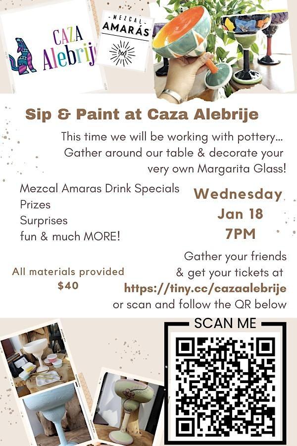 Pottery Paint & Sip- Feb.22,2023