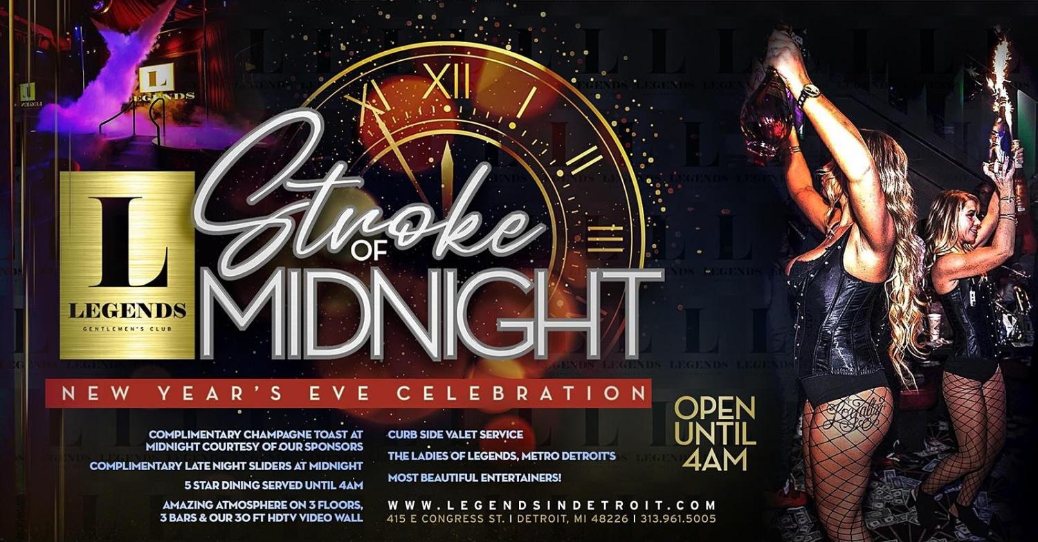 The Stroke of Midnight: New Years Eve 2021 at Michigan's Premier venue!