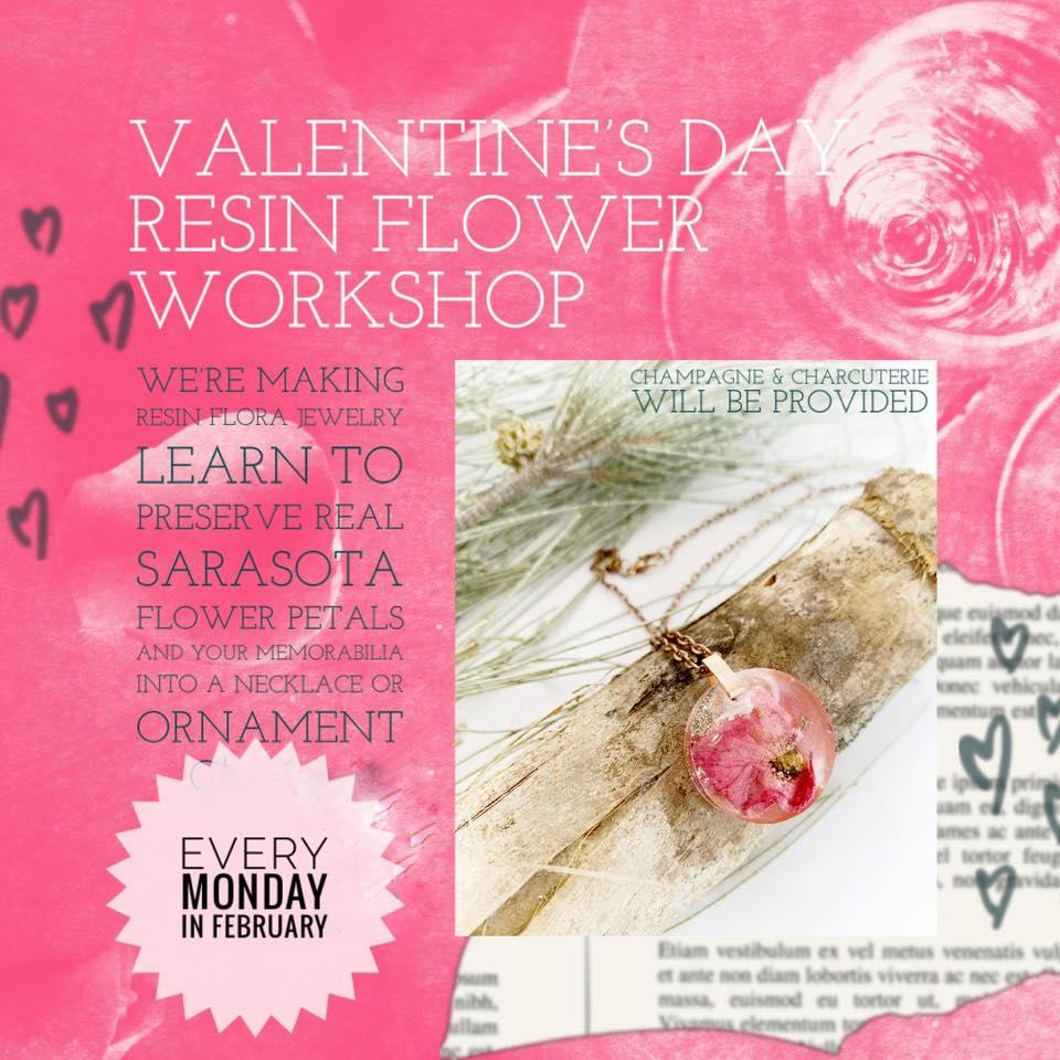 Valentine’s Day Resin Beach Workshops on Lido Key