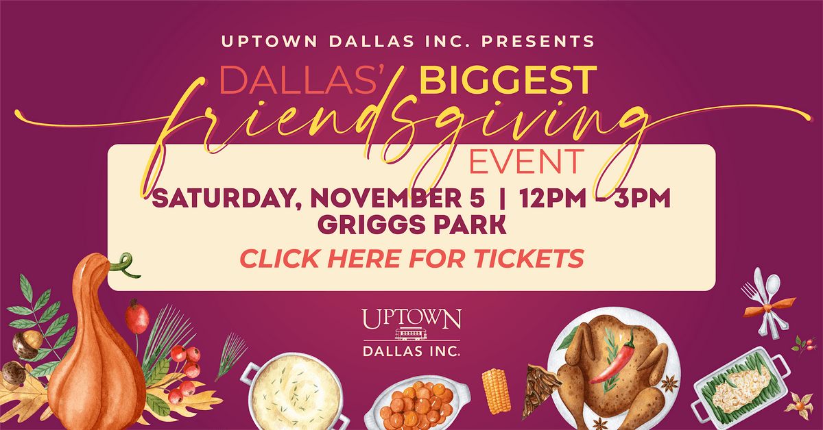 Friendsgiving in Uptown
Sat Nov 5, 12:00 PM - Sat Nov 5, 3:00 PM
in 16 days