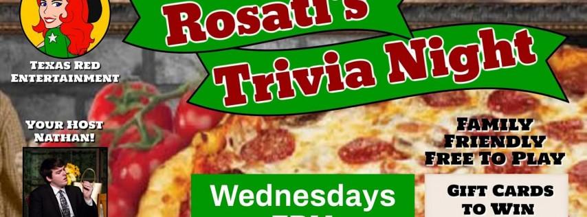 Rosati's Pizza Cedar Park presents Texas Red's Trivia every Wednesday @7pm!