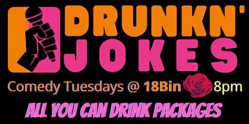 DRUNKN' JOKES Comedy Night at 18bin Las Vegas Arts District