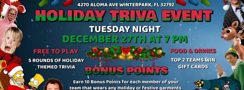 Holiday Trivia Event At Twisted Root