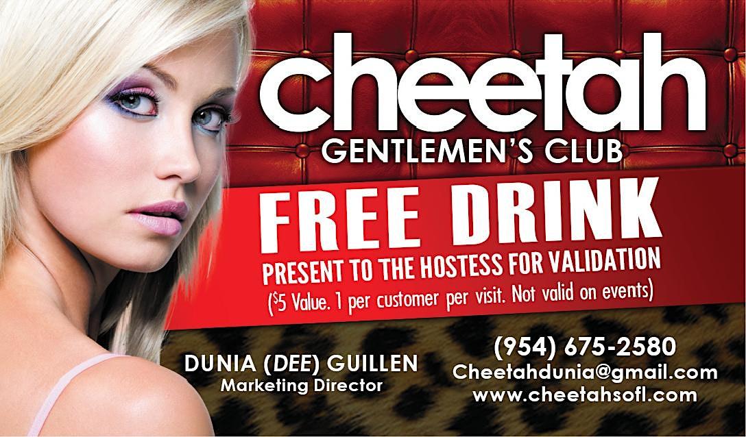 CHEETAH HALLANDALE COMPLIMENTARY DRINK
Mon Dec 26, 12:00 PM - Mon Dec 26, 8:00 PM
in 52 days