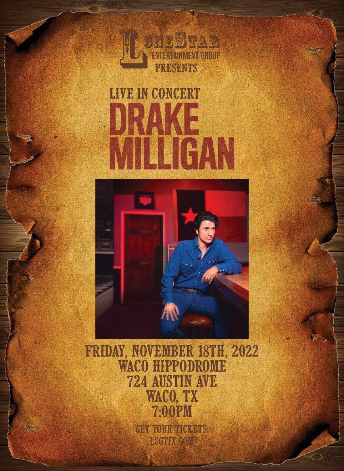 Drake Milligan - Live in concert at the Waco Hippodrome