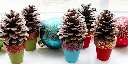 Kids Class: How to Make a Pinecone Christmas Tree