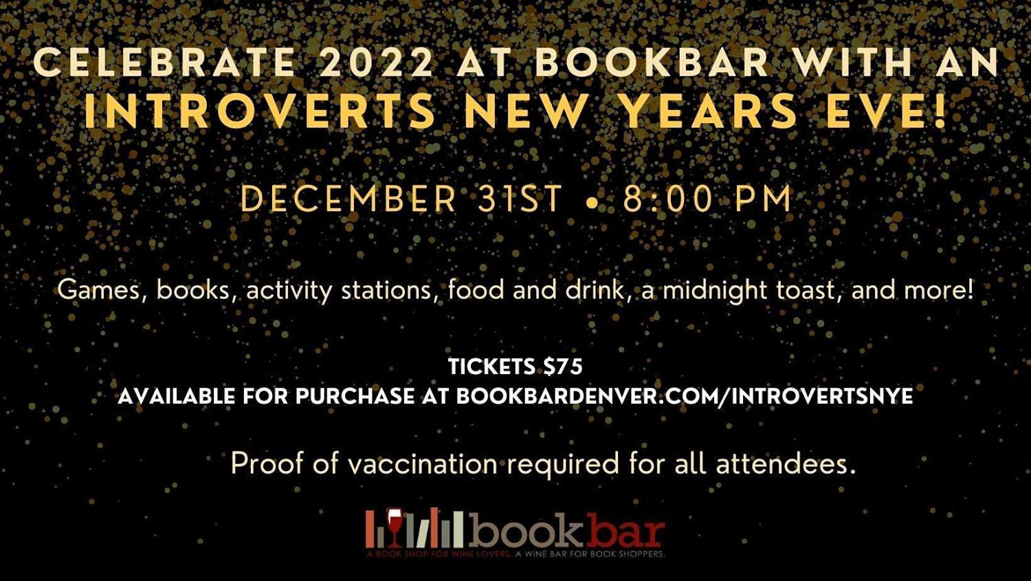 Annual Introverts' New Years Eve at BookBar!