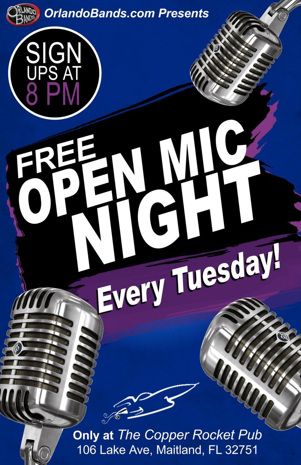 Open Mic Night at the Copper Rocket!