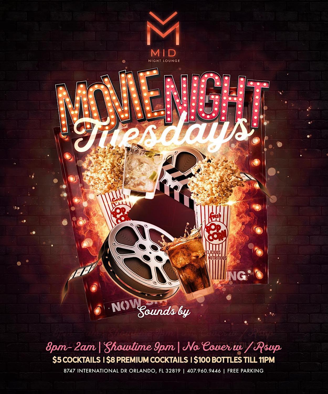 Movie night Tuesday’s
Tue Dec 27, 8:00 PM - Wed Dec 28, 2:00 AM
in 53 days