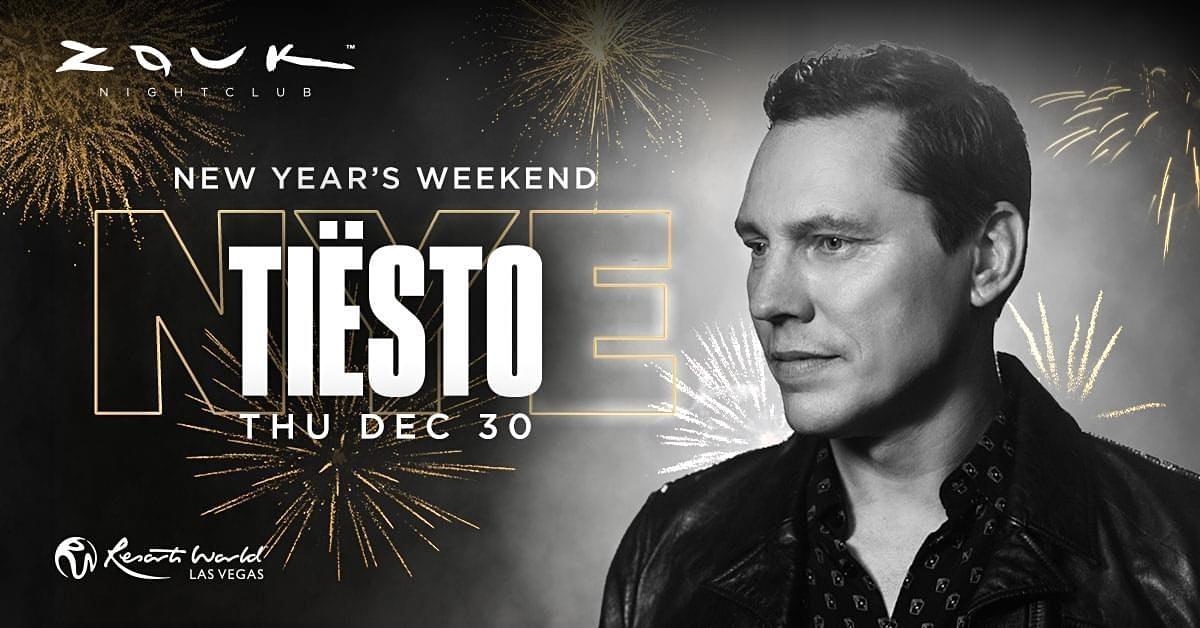 Tiesto NYE Weekend @ Zouk Nightclub