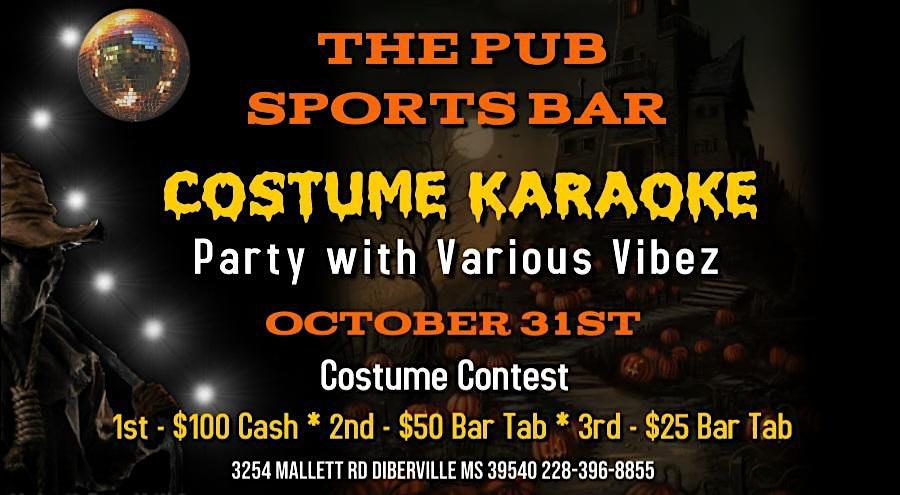 Halloween Karaoke Costume Party
Mon Oct 31, 10:00 PM - Tue Nov 1, 3:00 AM
in 12 days