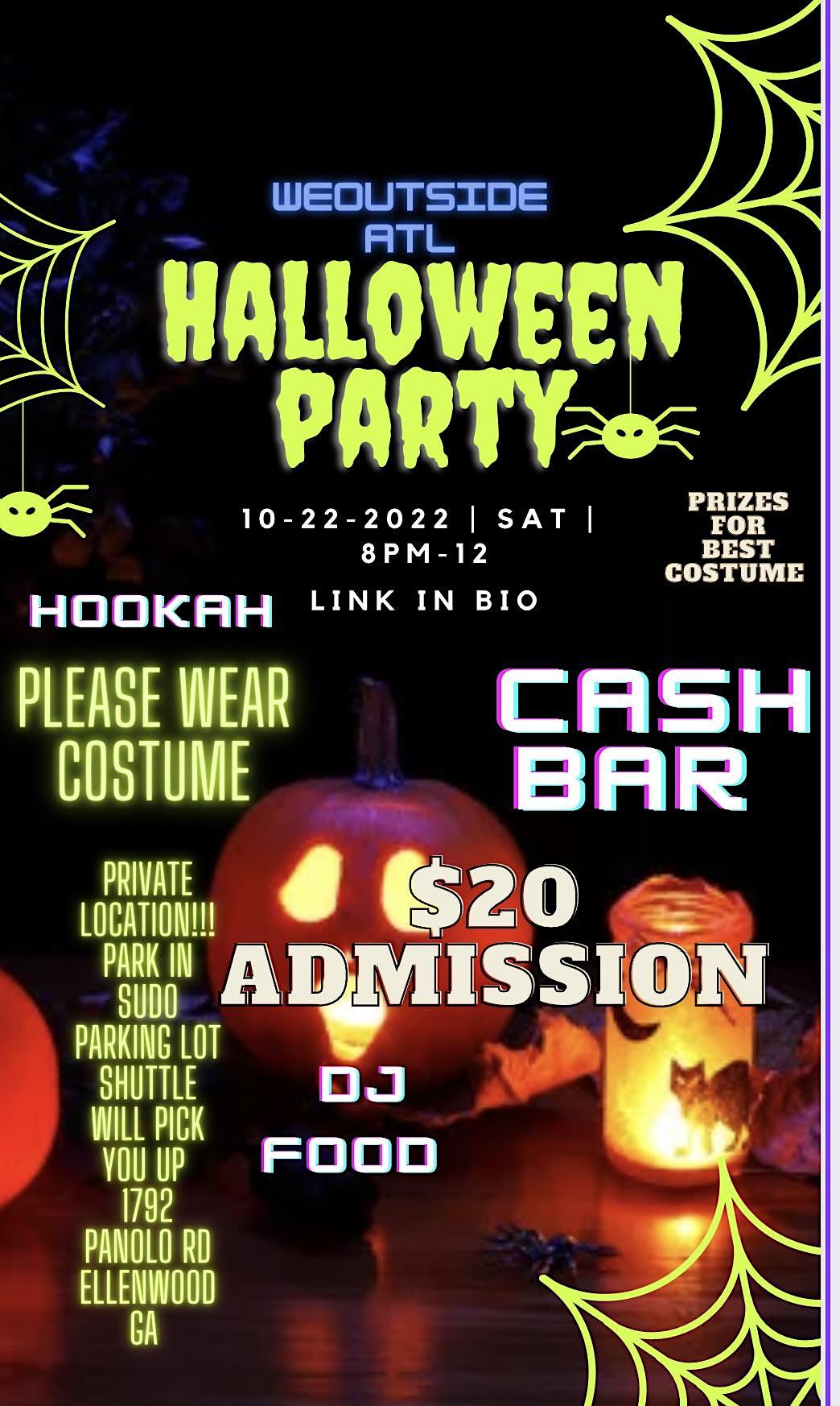 Halloween Party
Sat Oct 22, 8:00 PM - Sun Oct 23, 12:00 AM
in 3 days