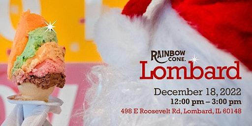 Pictures with Santa at Rainbow Cone Lombard