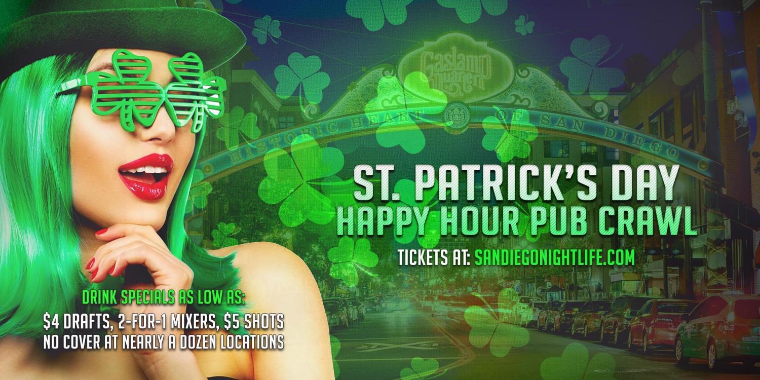 San Diego St Patrick's Day Happy Hour Pub Crawl Party