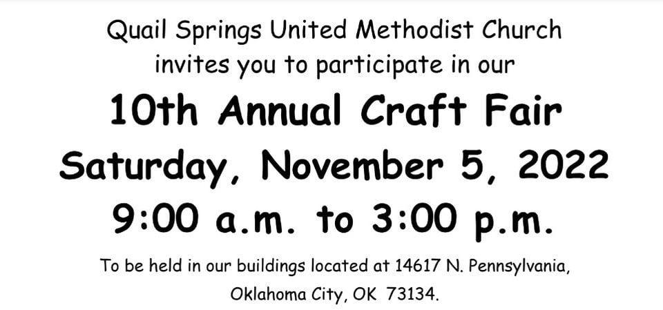 Quail Springs UMC 10th Annual Craft show