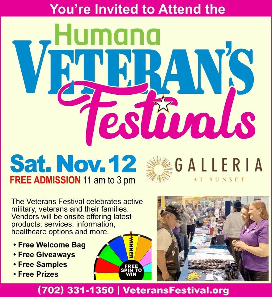 Henderson Veterans Festival
Sat Nov 12, 3:00 PM - Sun Nov 13, 12:00 AM
in 8 days