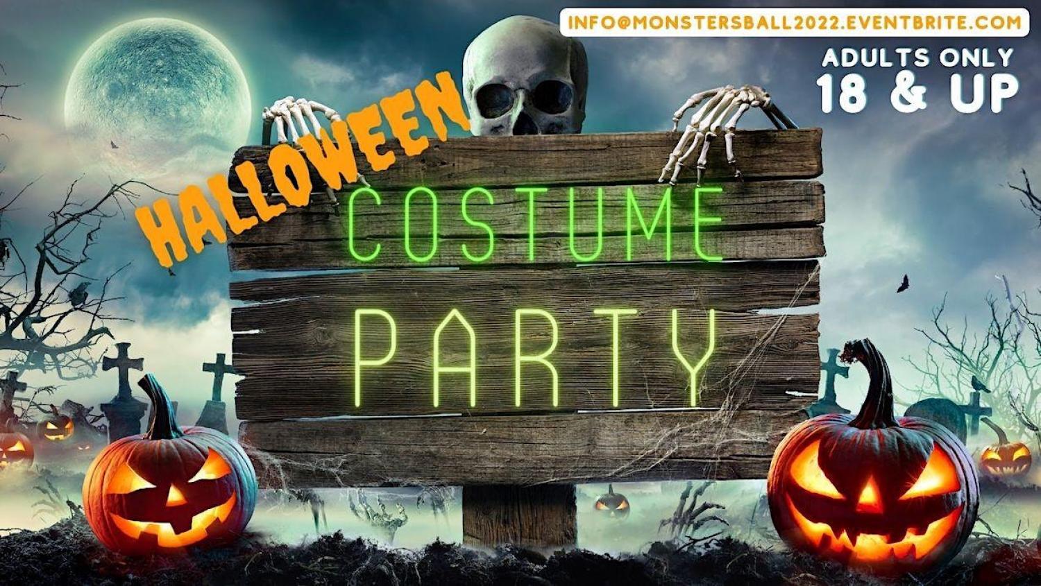 Monsters Ball |A Halloween Themed Murder Mystery Costume Party (18+ only)
Sun Oct 30, 8:00 PM - Mon Oct 31, 2:00 AM
in 9 days