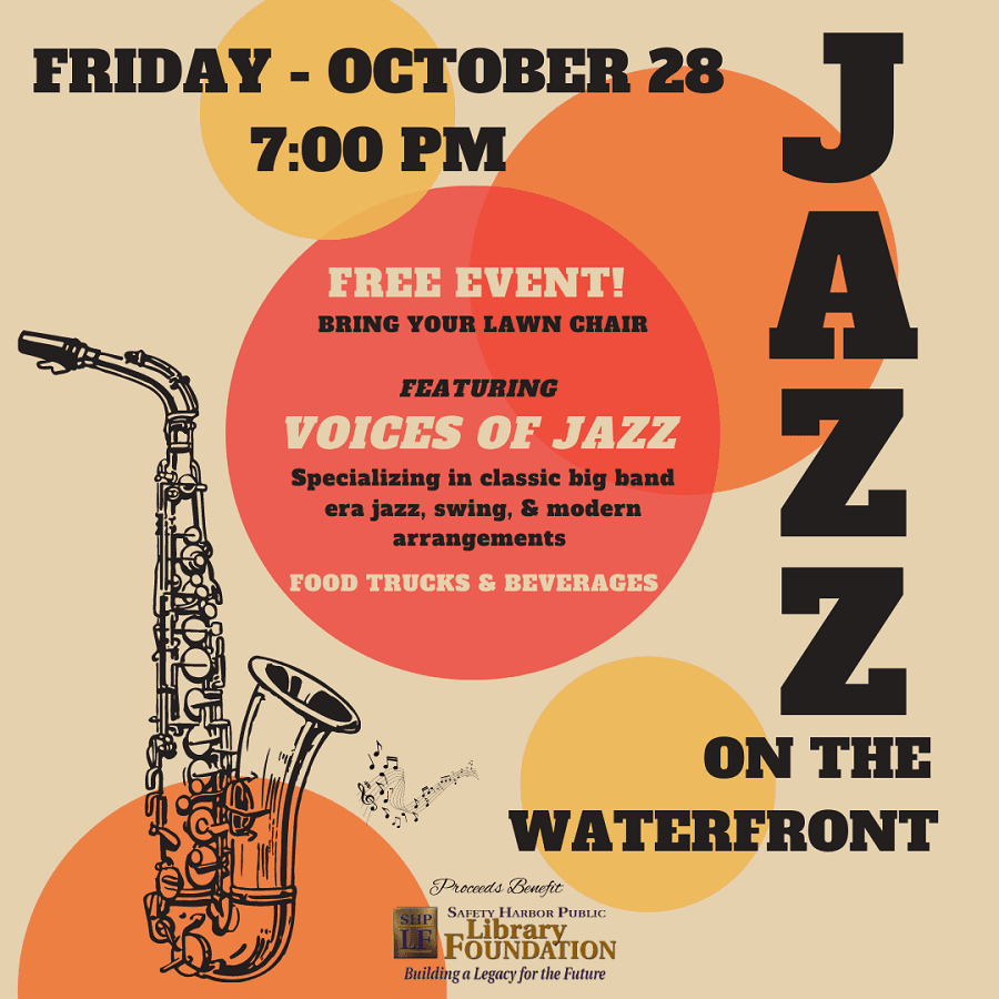 Jazz on the Waterfront
Fri Oct 28, 7:00 PM - Fri Oct 28, 9:00 PM
in 9 days