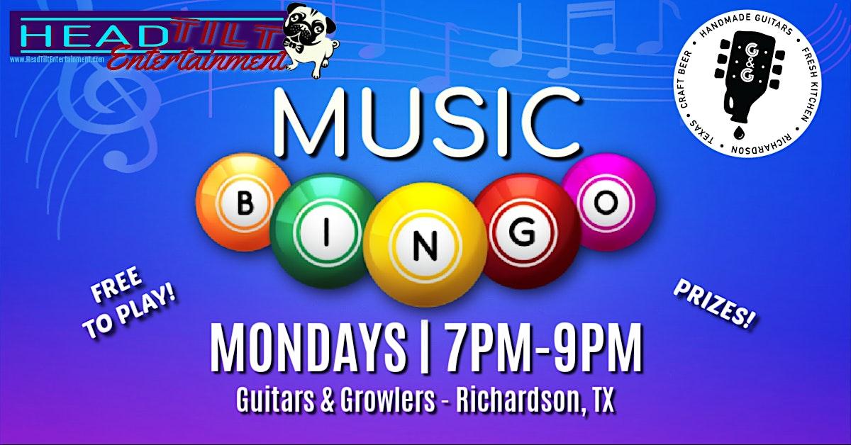 Music Bingo at Guitars and Growlers - Richardson, TX
Mon Dec 26, 7:00 PM - Mon Dec 26, 9:00 PM
in 66 days