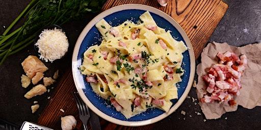 Viva Italia hands on cooking class ! Carbonara Spaghetti from scratch