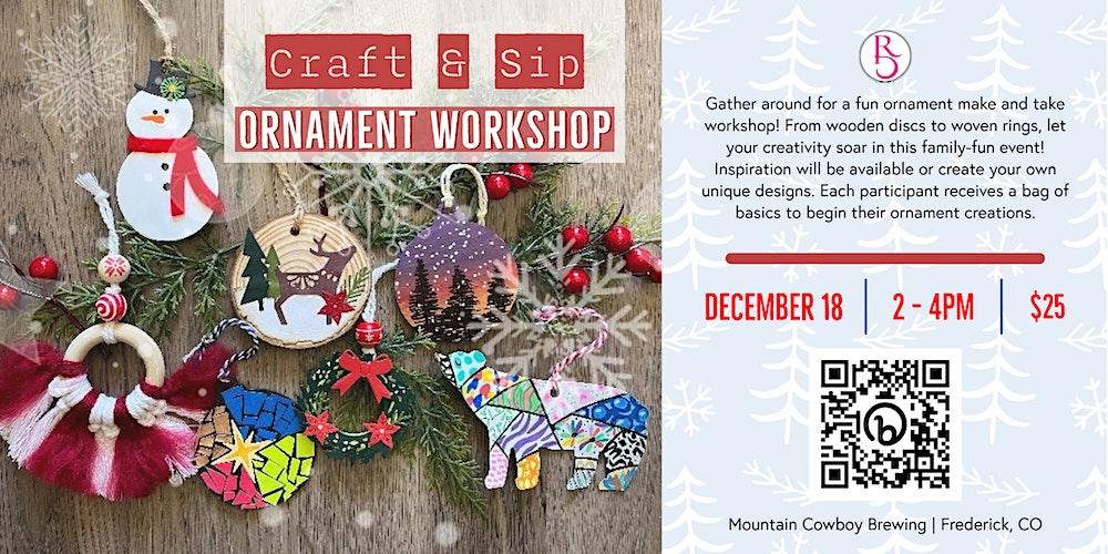 Craft & Sip - Ornament Workshop at Mountain Cowboy