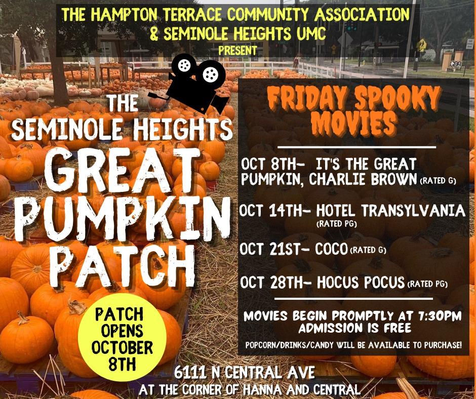 Spooky Movie Nights at the Patch
Fri Oct 14, 7:30 PM - Fri Oct 14, 9:00 PM