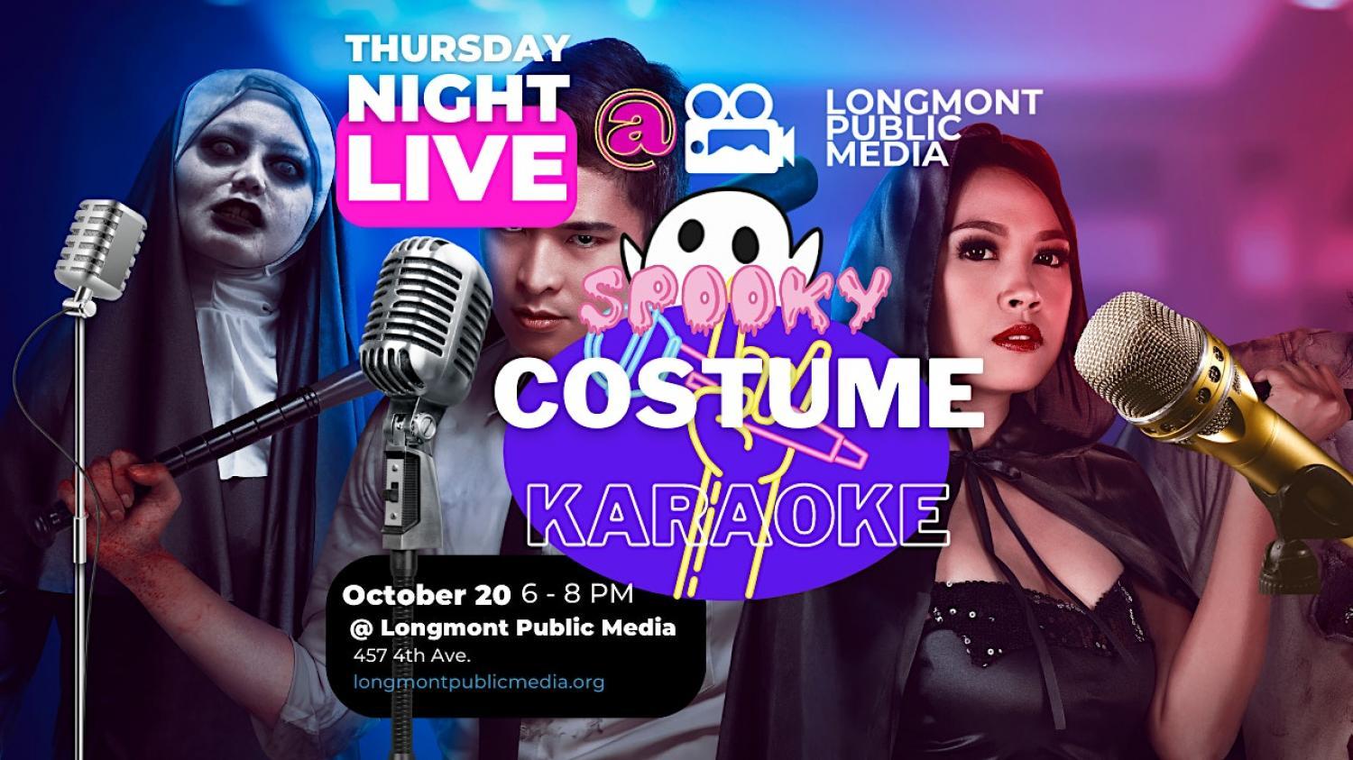 Costume Karaoke Night: part of Thursday Night Live
Thu Oct 20, 7:00 PM - Thu Oct 20, 7:00 PM