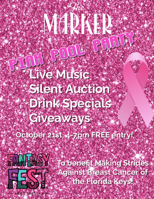 Pink Pool Party at The Marker
Fri Oct 21, 4:00 PM - Fri Oct 21, 7:00 PM
in 2 days