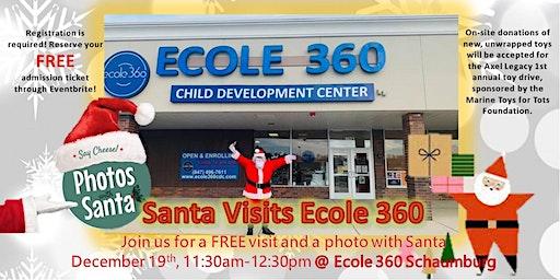 Santa Visits Ecole 360 - Schaumburg