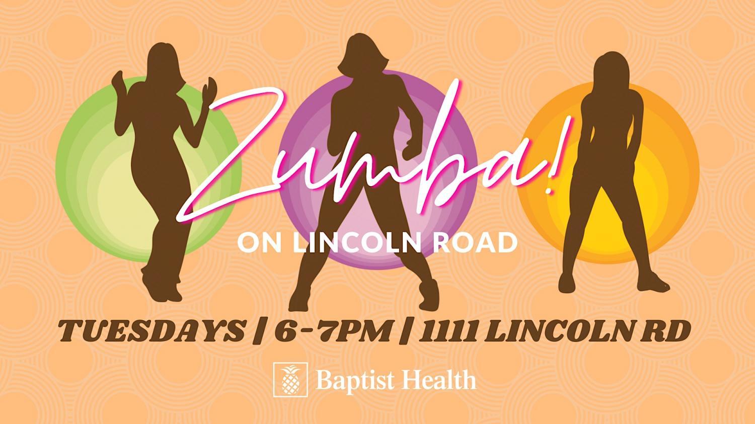 Zumba on Lincoln Road
Tue Dec 27, 6:00 PM - Tue Dec 27, 7:00 PM
in 53 days