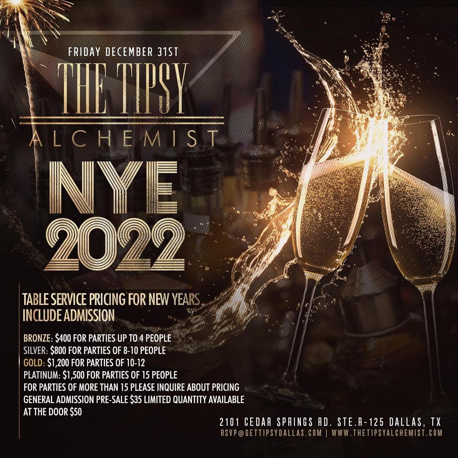 The Tipsy Alchemist - NYE 2022 Dallas, TX