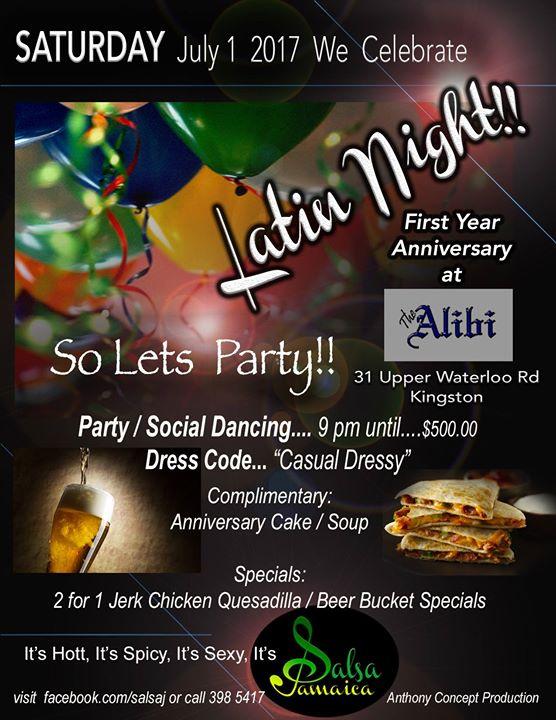 Latin Night 1st Year Anniversary - Alibi Restaurant & Lounge