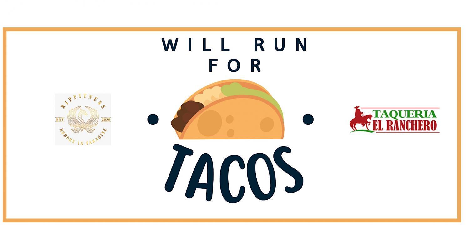 Taco Tuesday & 5K Sponsored by R1PFitness and Taqueria el Ranchero
Tue Nov 8, 7:00 PM - Tue Nov 8, 7:00 PM
in 20 days