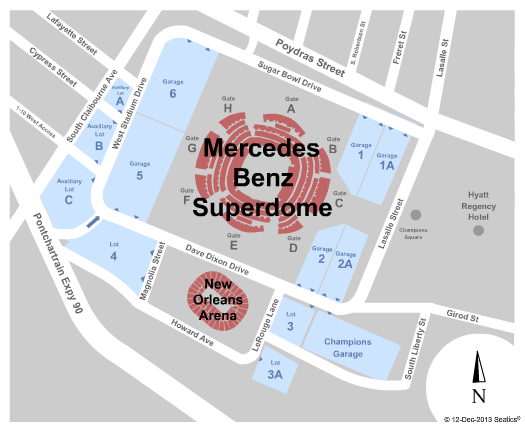 PARKING: New Orleans Saints vs. Los Angeles Rams