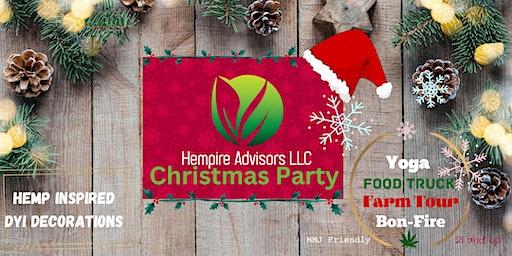 Christmas Party with Yoga,  Bon-Fire, Hemp inspired DYI decorations & Tour