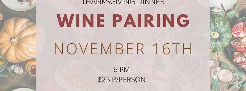 Thanksgiving Dinner Wine Pairing