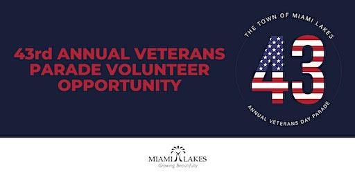 Volunteer Opportunity for Veterans Parade