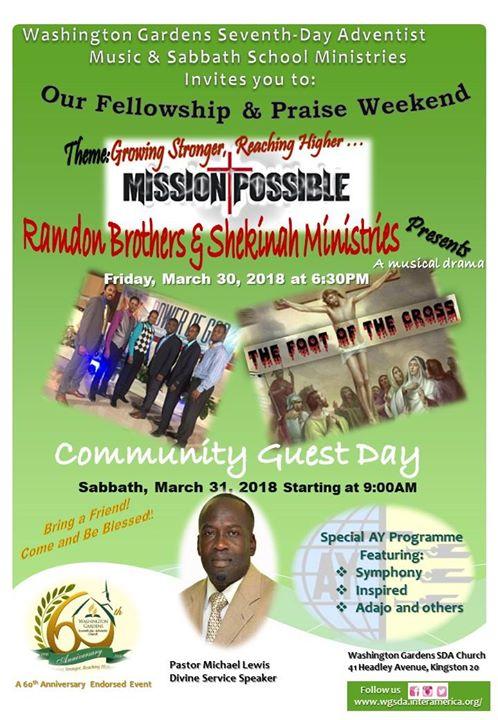 WGSDA Weekend Special "Foot of the Cross/Community Guest Day"