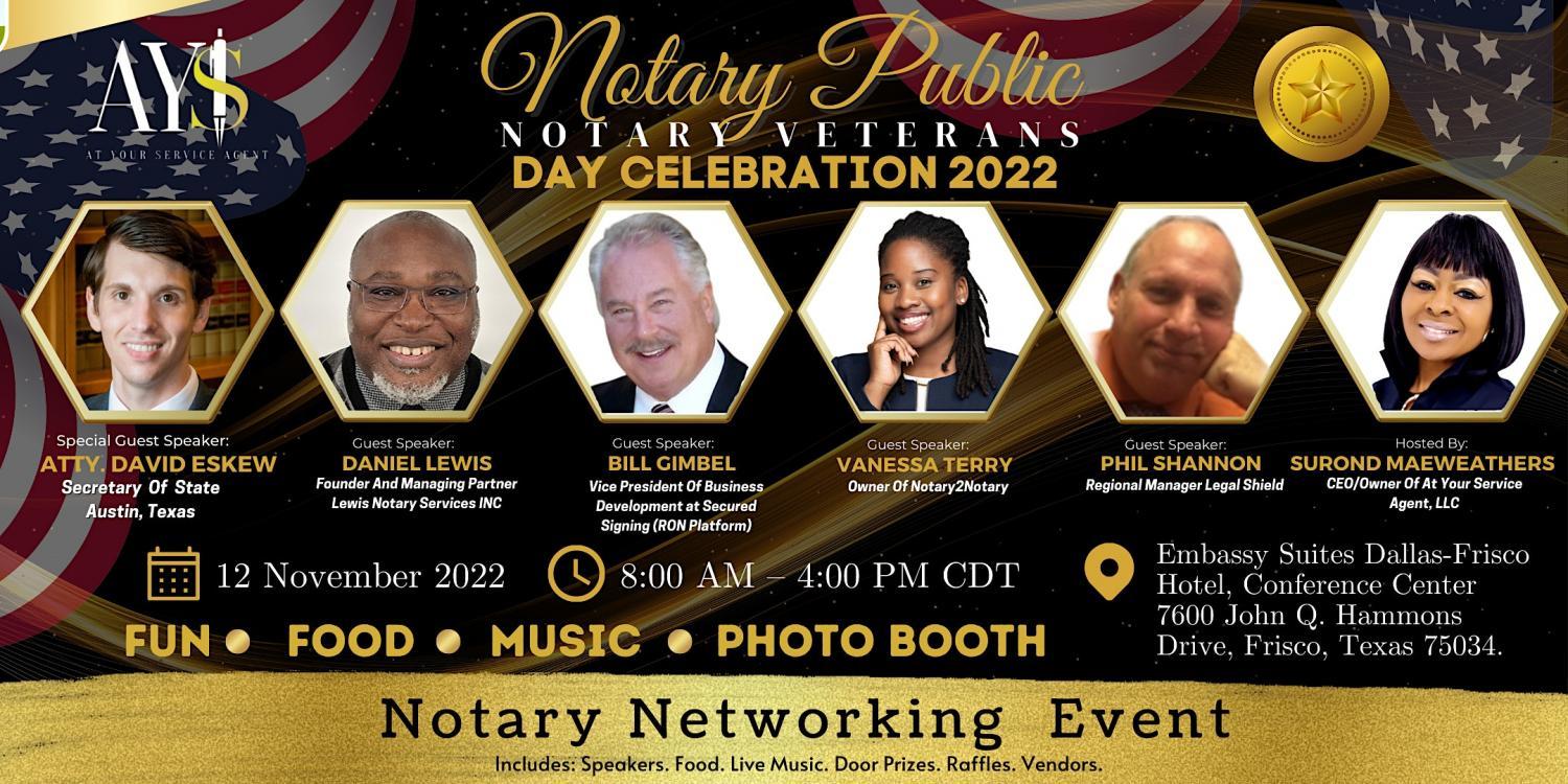 Notary Public Day Celebration 2022
Sat Nov 12, 8:00 AM - Sat Nov 12, 4:00 PM
in 8 days