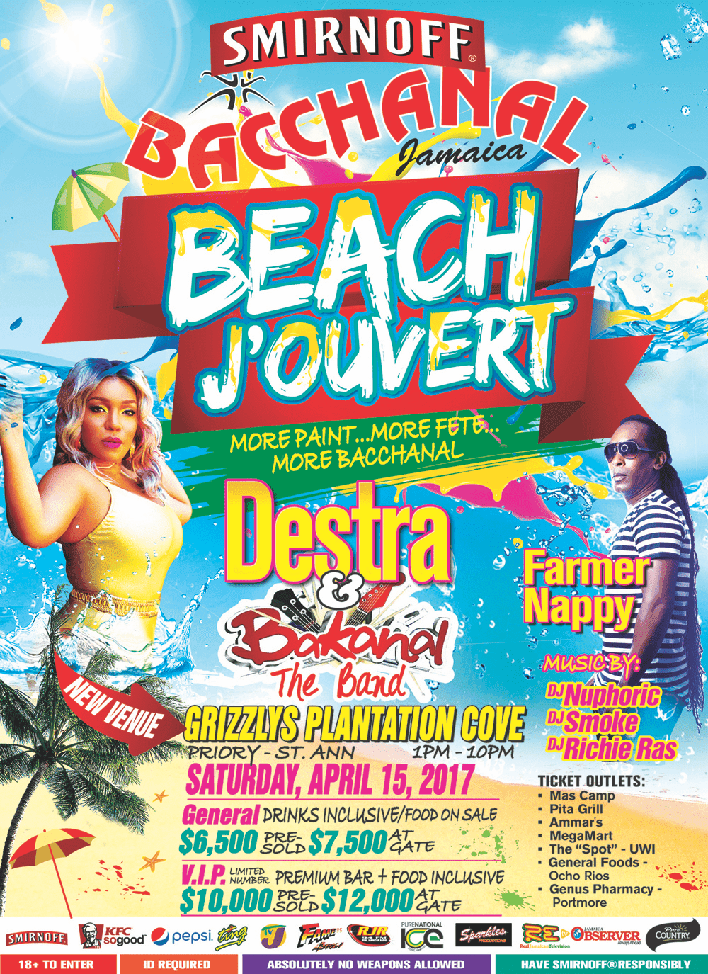 Beach Jouvert - Bacchanal Jamaica 2017