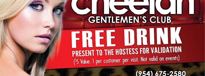 CHEETAH HALLANDALE COMPLIMENTARY DRINK