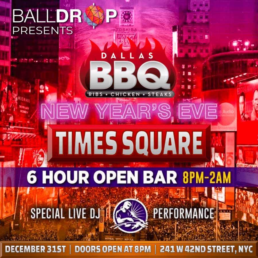 Dallas BBQ Times Square New years eve