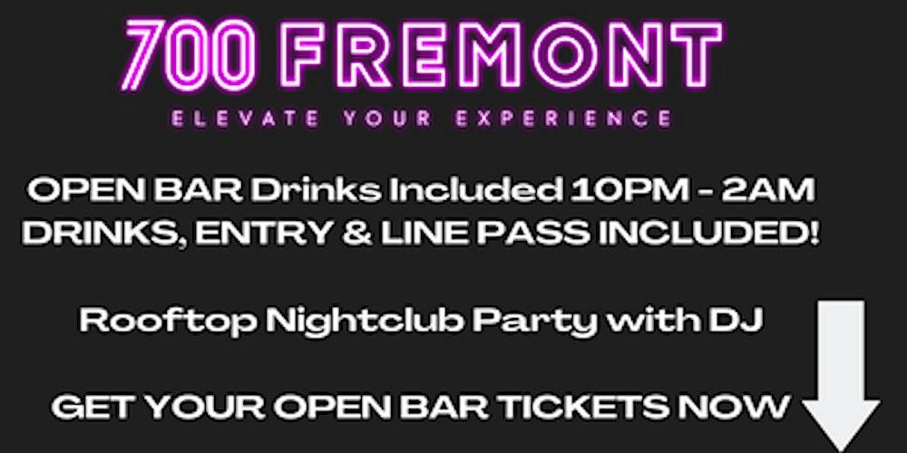 Open Bar at Vegas Rooftop Club - Entry & Drinks Included