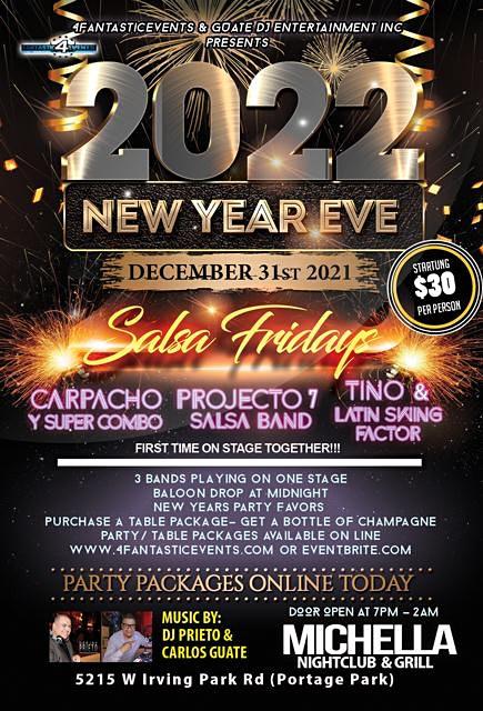 NEW YEARS EVE 2022 @ Michella’s -Table Packages available