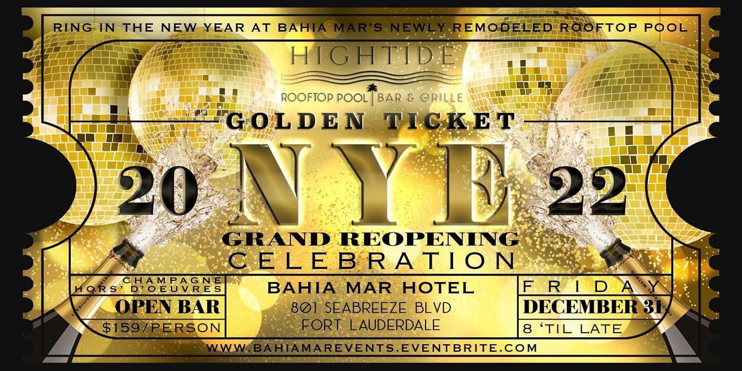 2022 New Years Eve Party at Bahia Mar's Hightide Rooftop Pool