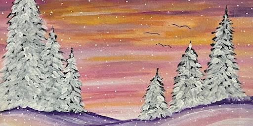 Paint & Brews 'Winter Sunset' at Tallman Brewing