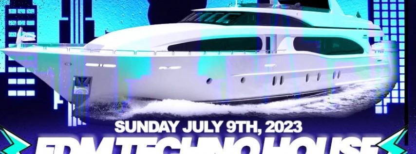 EDM Techno House NYC Sunday Sunset Jewel Yacht Party Summer Cruise 2023