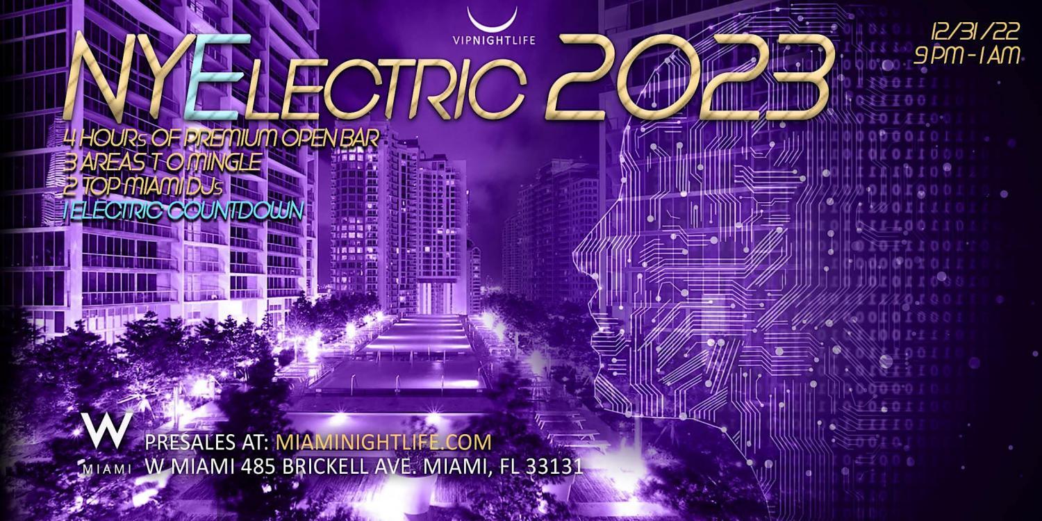 2023 W Hotel Miami New Year's Eve Party
Sat Dec 31, 9:00 PM - Sun Jan 1, 1:00 AM
in 57 days