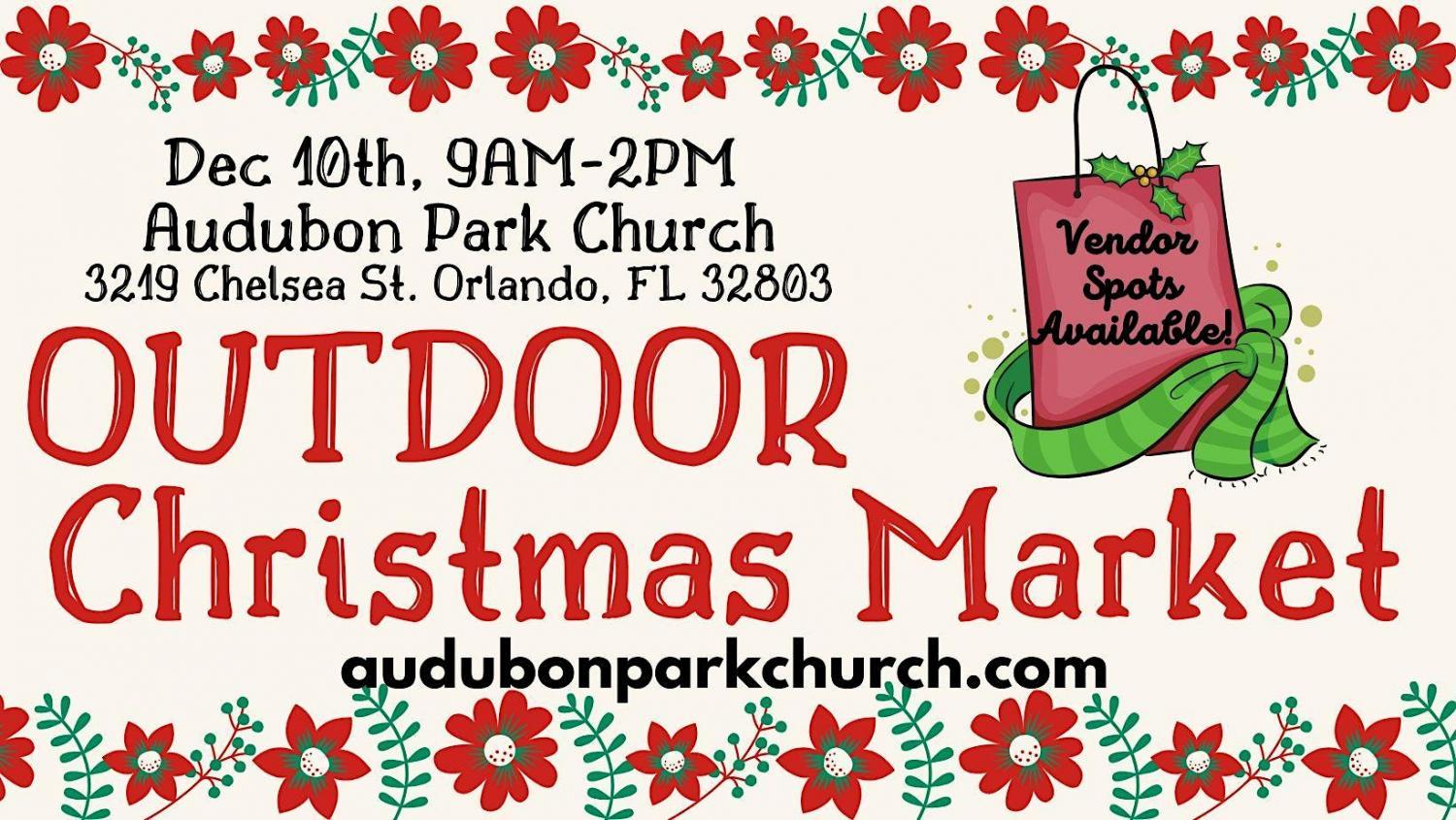 Outdoor Christmas Market Vendor Sign Up
Sat Dec 10, 9:00 AM - Sat Dec 10, 2:00 PM
in 35 days