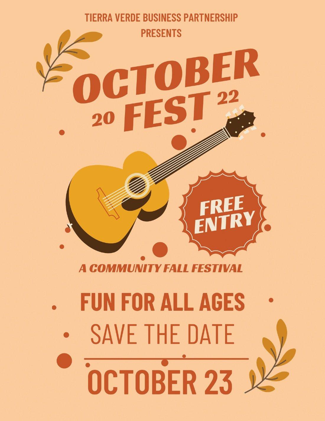 Tierra Verde October Fest
Sun Oct 23, 6:00 PM - Mon Oct 24, 12:00 AM
in 4 days